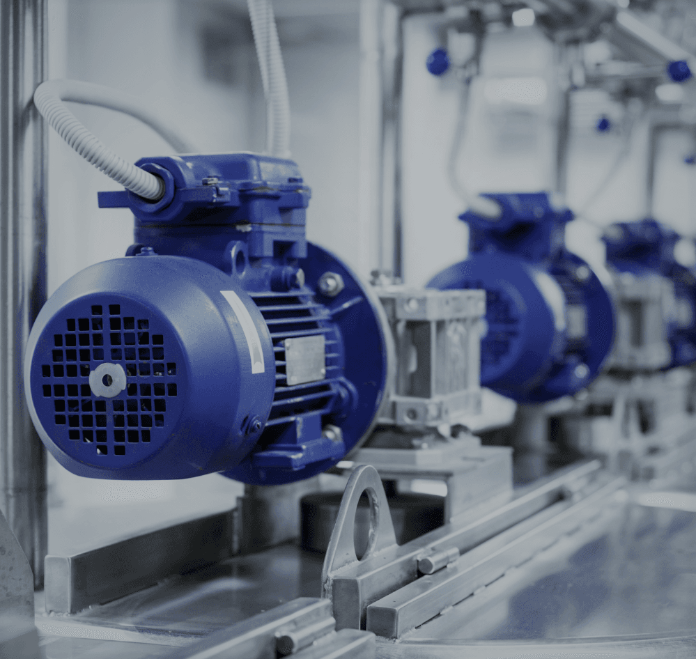 Hoist motors on an assembly line